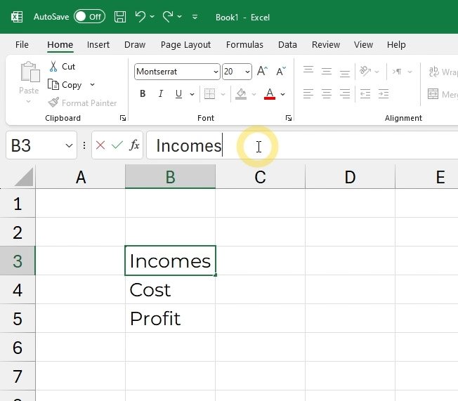 Mengedit data menggunakan Formula Bar di Excel | Excel untuk pemula | belajarkomputer.org