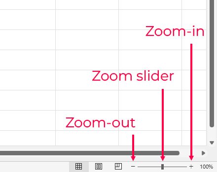 Tombol dan slider Zoom di Excel | Excel untuk pemula | belajarkomputer.org