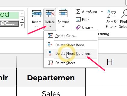 Cara menambah kolom, menghapus kolom, dan memindahkan kolom di Microsoft Excel | belajarkomputer.org